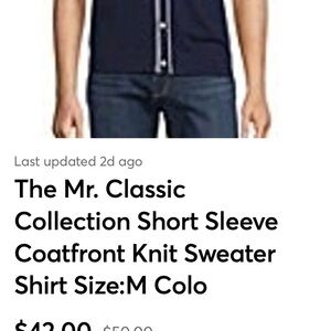 Classic Navy Short Sleeve Button Down Shirt